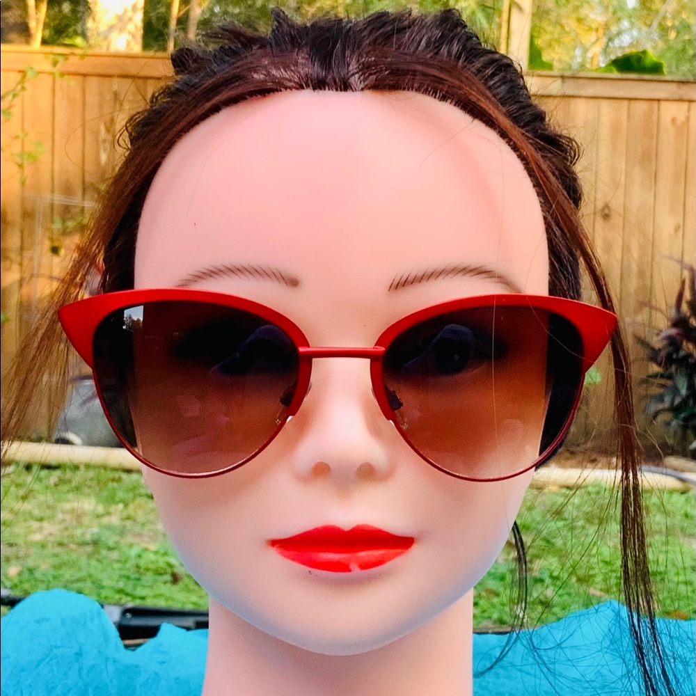 Women's RED Cat-Eye Sunglasses